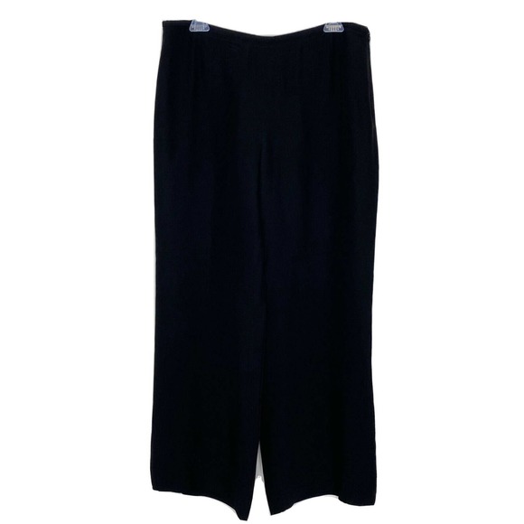 Armani Collezioni Pants - Armani Collezioni Women’s Black Wide Leg Crepe Dress Pants Size 10